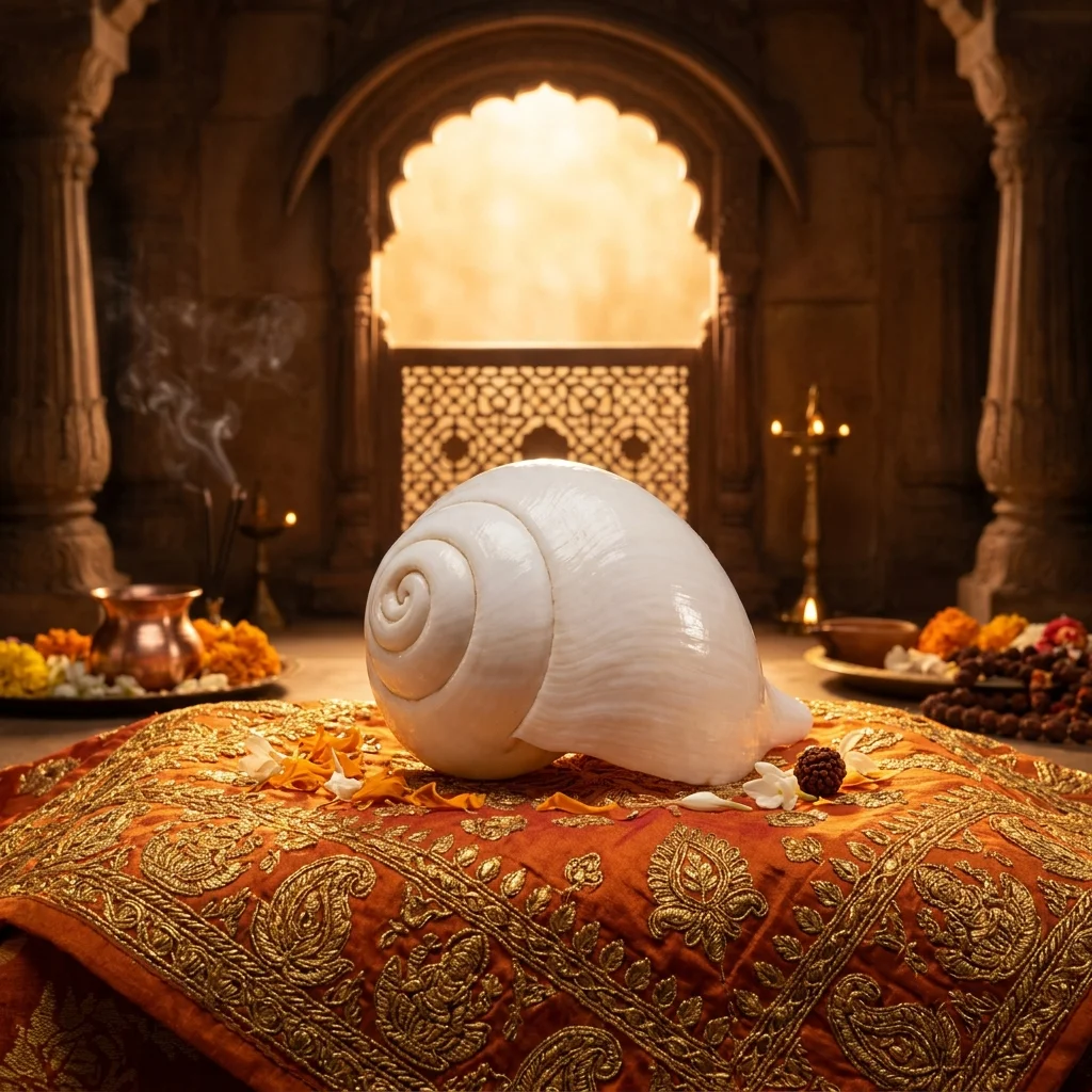 Sacred Valampuri Shell (Dakshinavarti)