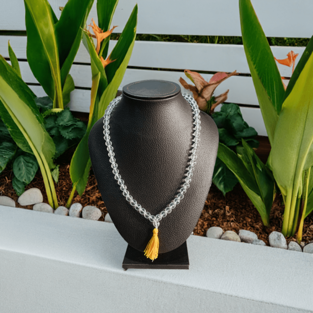 Sphatik Mala Diamond Cut