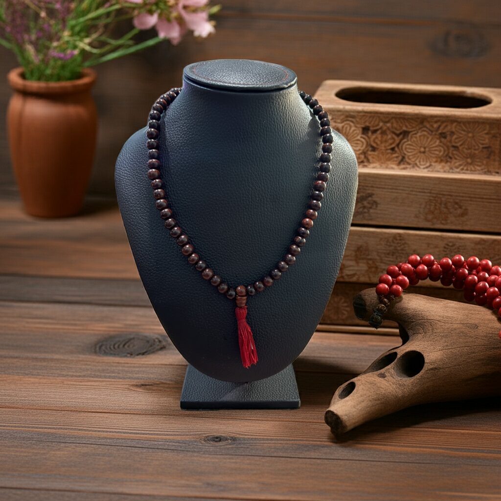Red Sandal Wood Mala (Chandan)