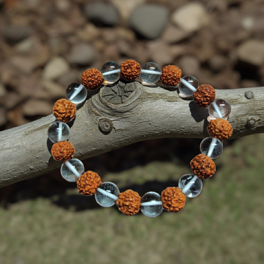 Rudraksha Sphatik Bracelet