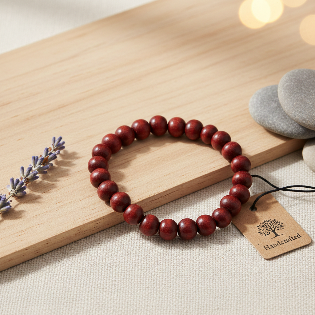 Red Sandalwood Bracelet (Lal Chandan / Red Chandan)
