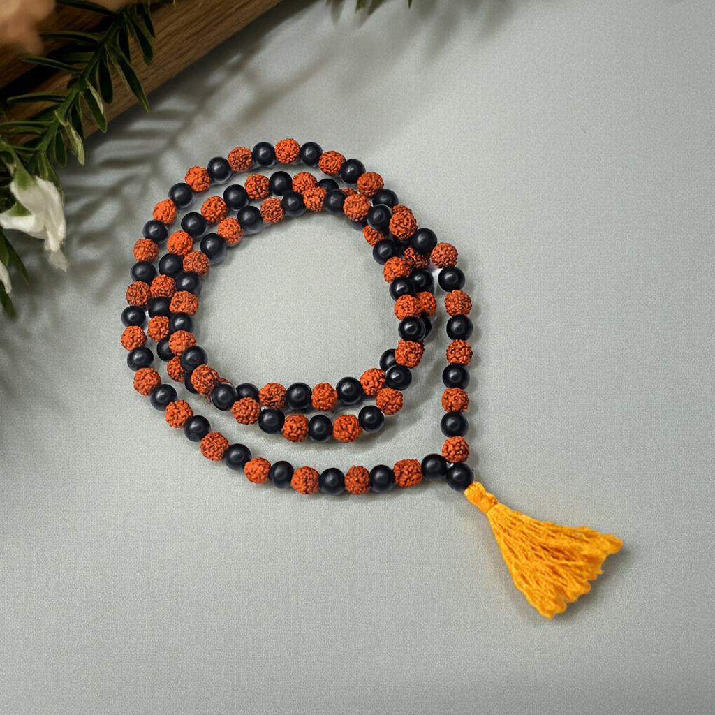 Karungali and Rudraksha Mala